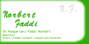 norbert faddi business card